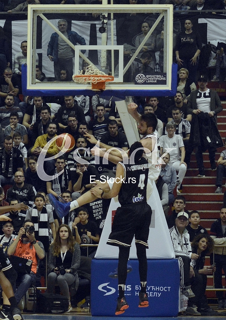 Partizan-Paok, (78:82), basketball game, FIBA league.