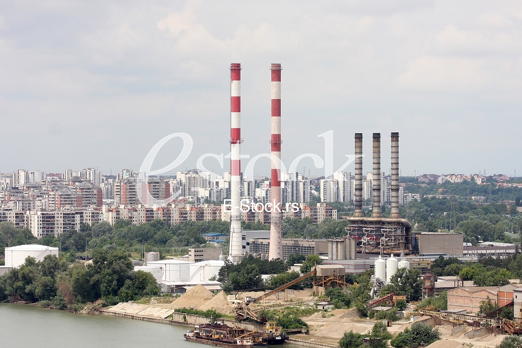 Chimneys of the heating plants