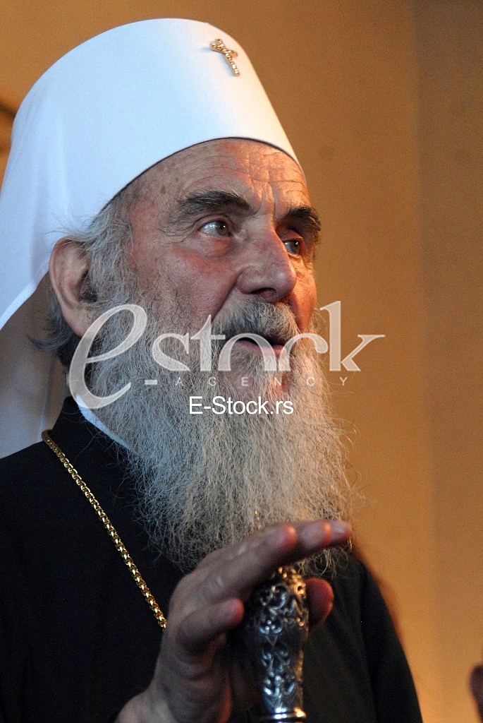 Serbian patriarch Irinej.