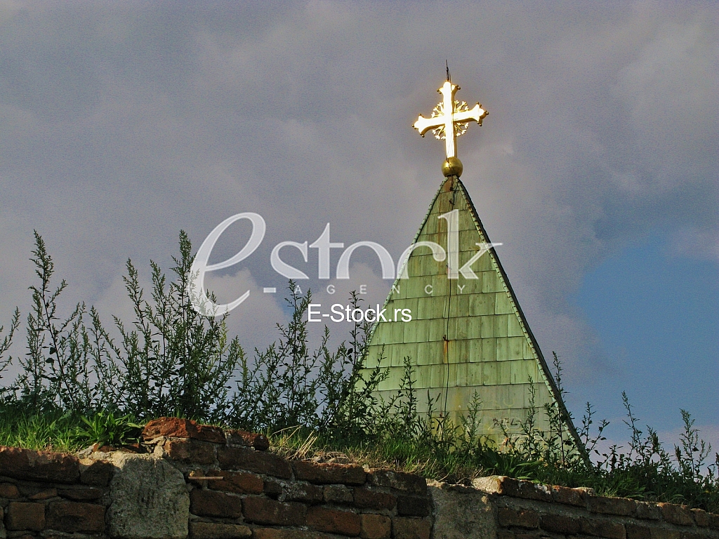 Golden Cross in the Sky