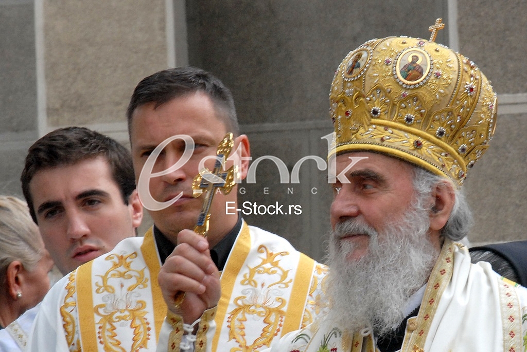 Serbian patriarch Irinej.