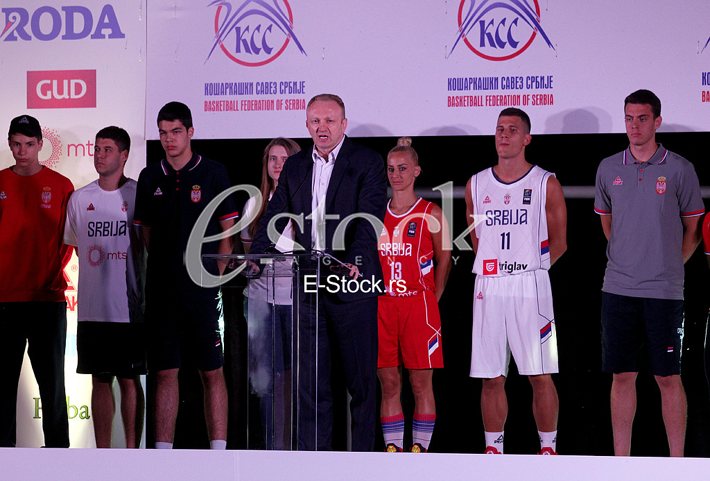 Promotion of new jersey national basketball team Serbia