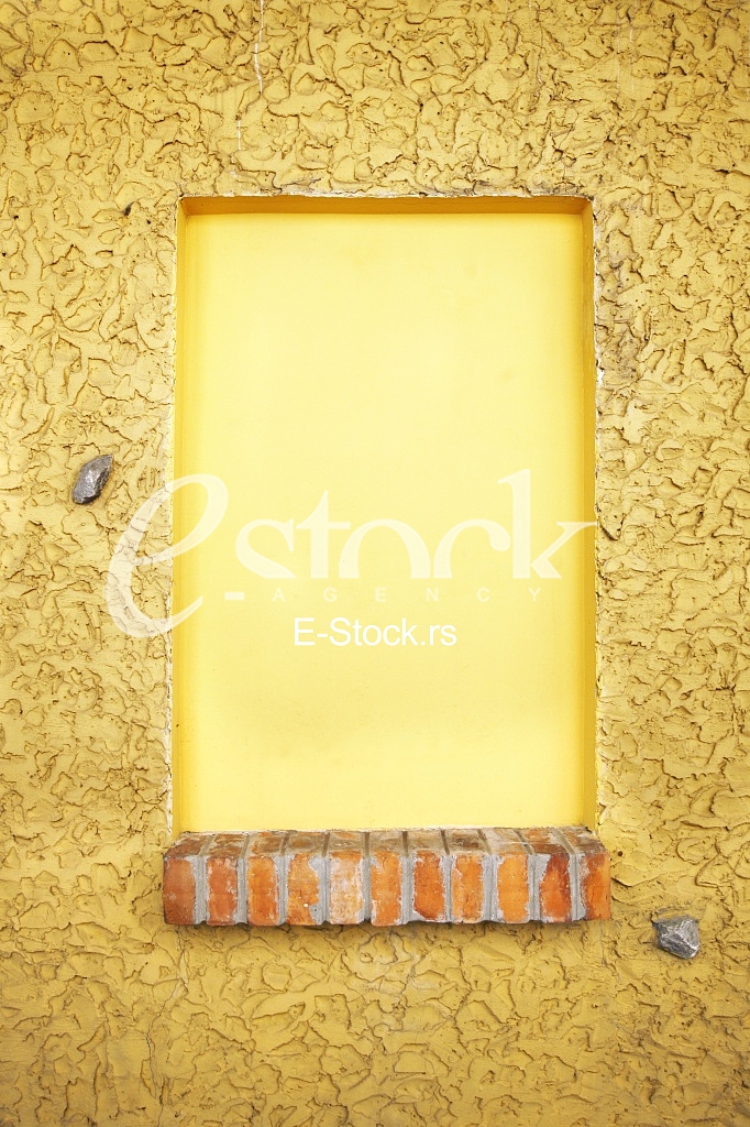 niche on a wall stone window