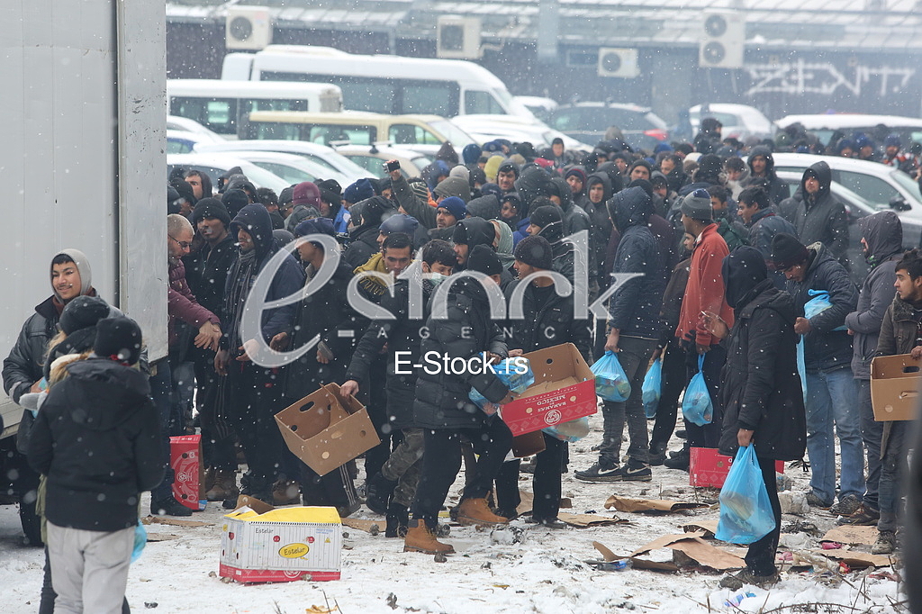 Refugees in Serbia during the winter