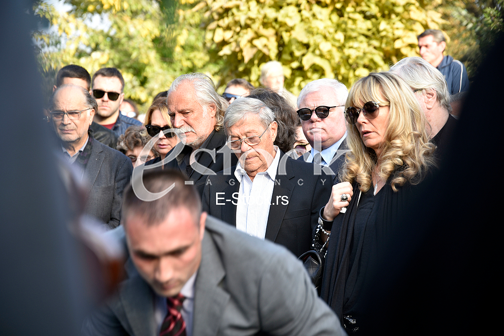 The funeral of actress Milena Dravic