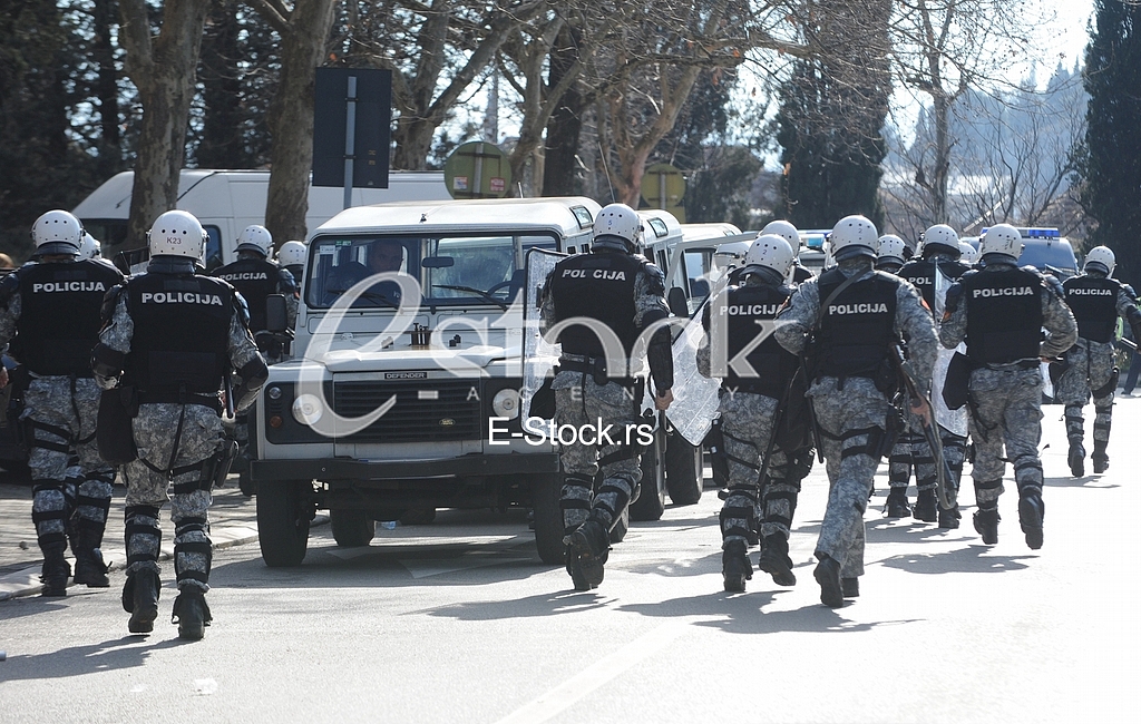 Street protest in Podgorica