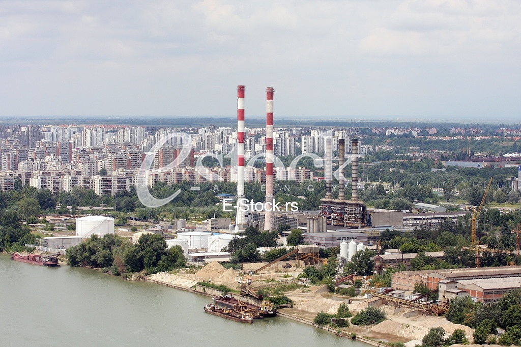 Chimneys of the heating plants