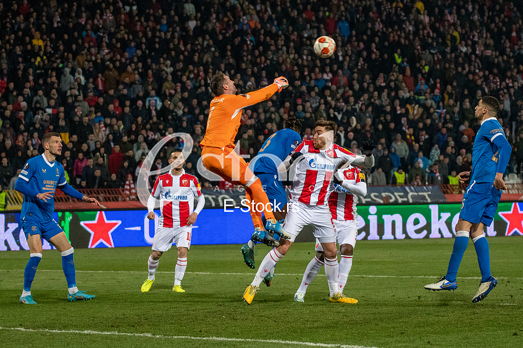Fudbal: 1/8 finala Lige Evrope, Crvena zvezda - Glazgov Rendžers