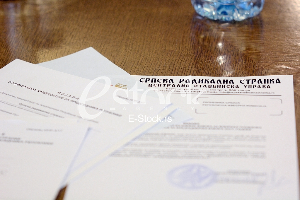 Submission of the nomination of the President, Vojislav Seselj.