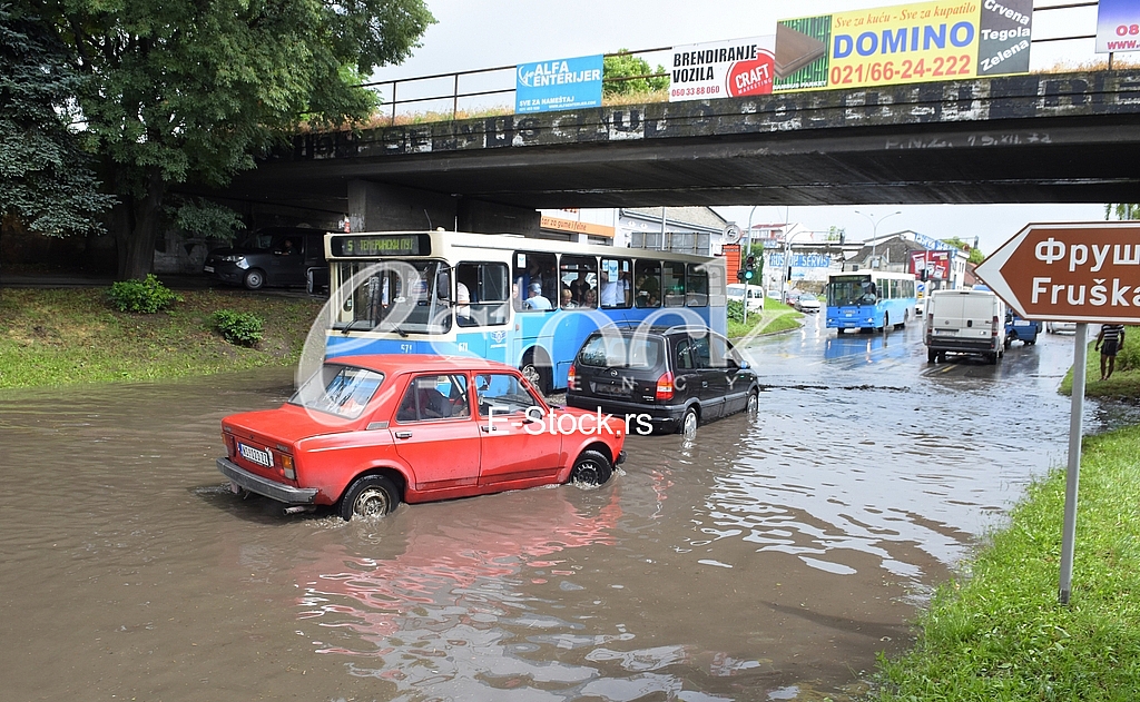 Flooding after rains in Novi Sad Flooding after rains in Novi Sad