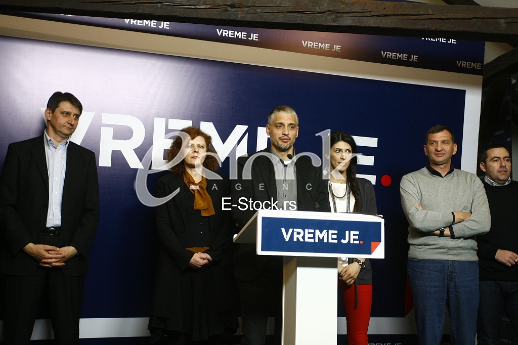 Cedomir Jovanovic speaks to the press