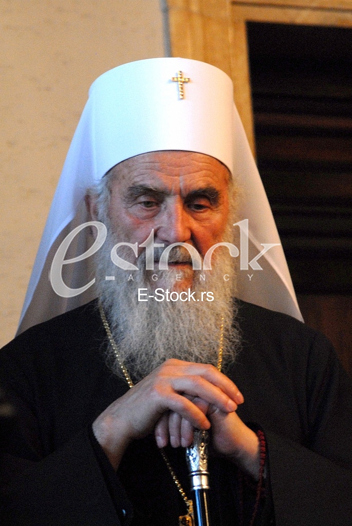 Serbian patriarch Irinej.