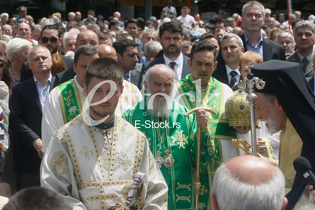 Ortodox church procession Belgrade Spasovdan