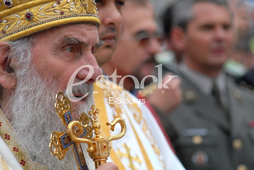 Serbian patriarch Irinej.