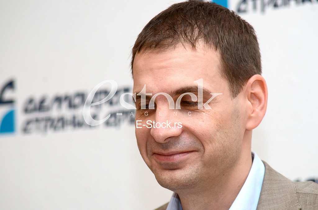 Press conference in Democratic Party of Serbia