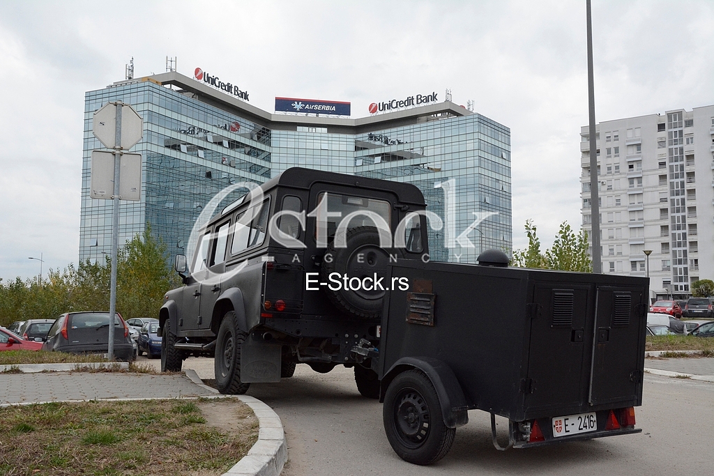  reports of an explosive device in the parking of Air Serbia, apartment block Belville Belgrade