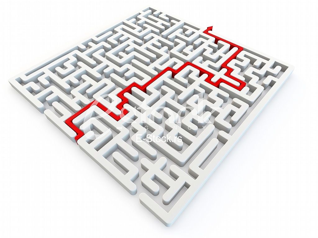 Solved maze