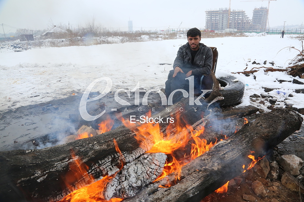 Refugees in Serbia during the winter