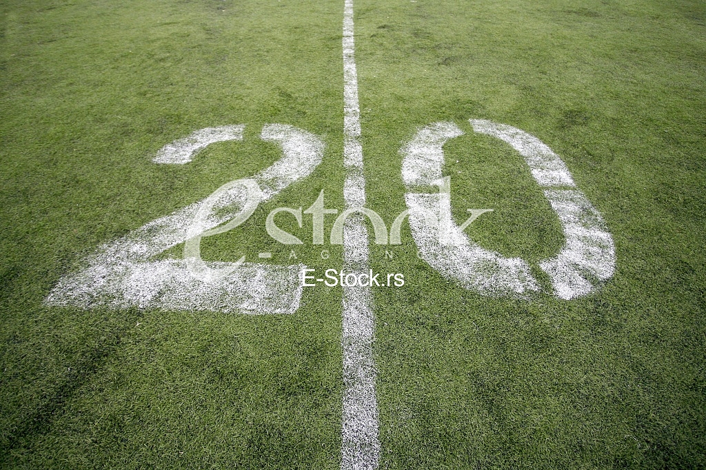 20 Yard Line on American Football Field