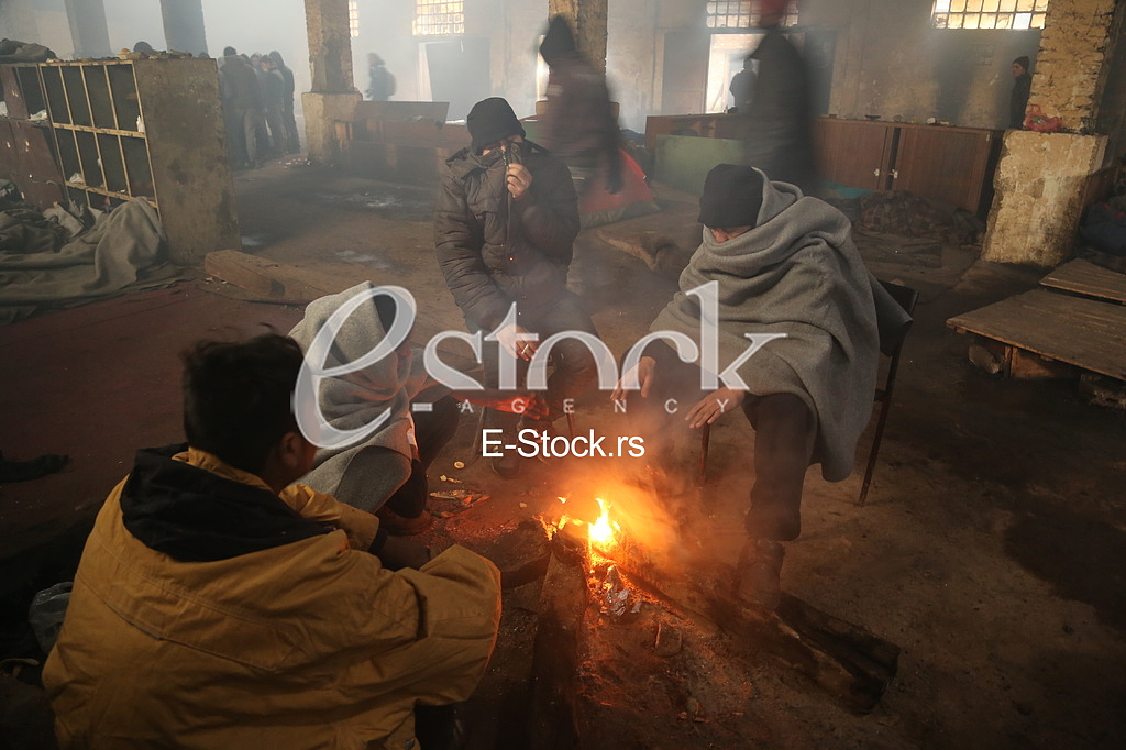 Refugees in Serbia during the winter