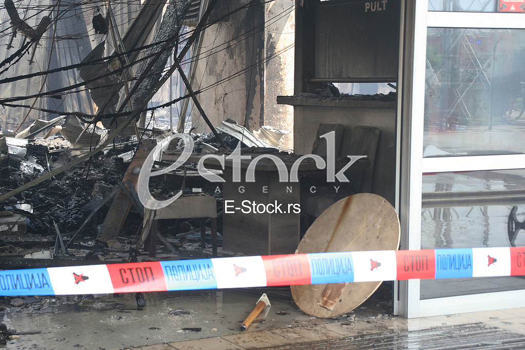 Burning a fire in the Zemun
