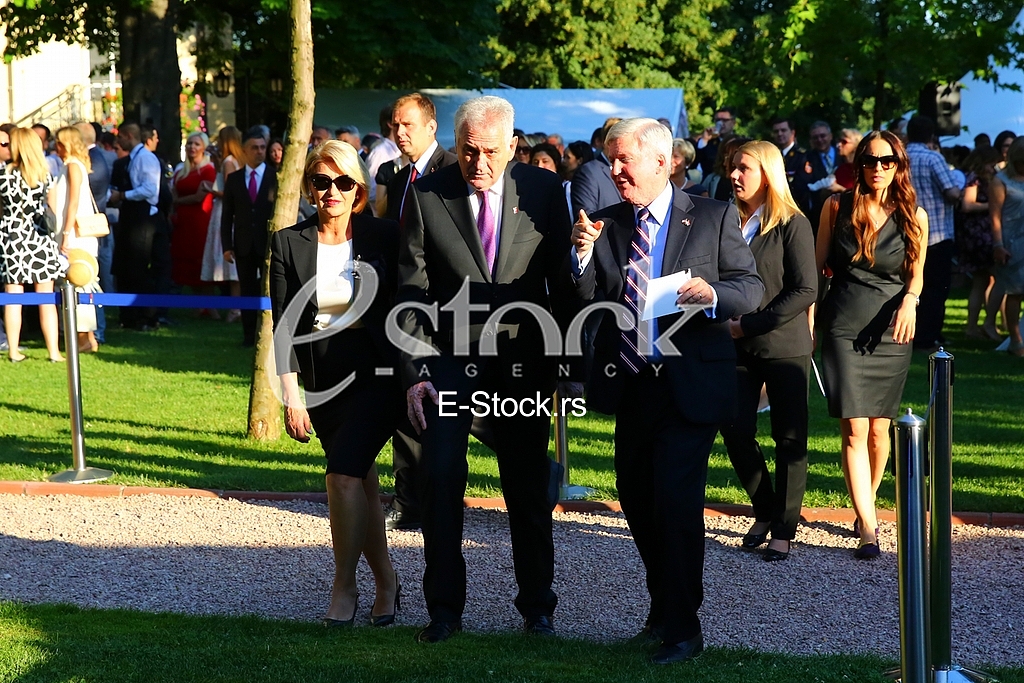 The traditional reception at the residence of the US ambassador