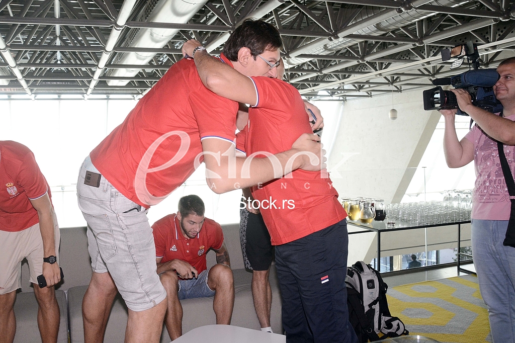 Basketball team of Serbia at the press conference