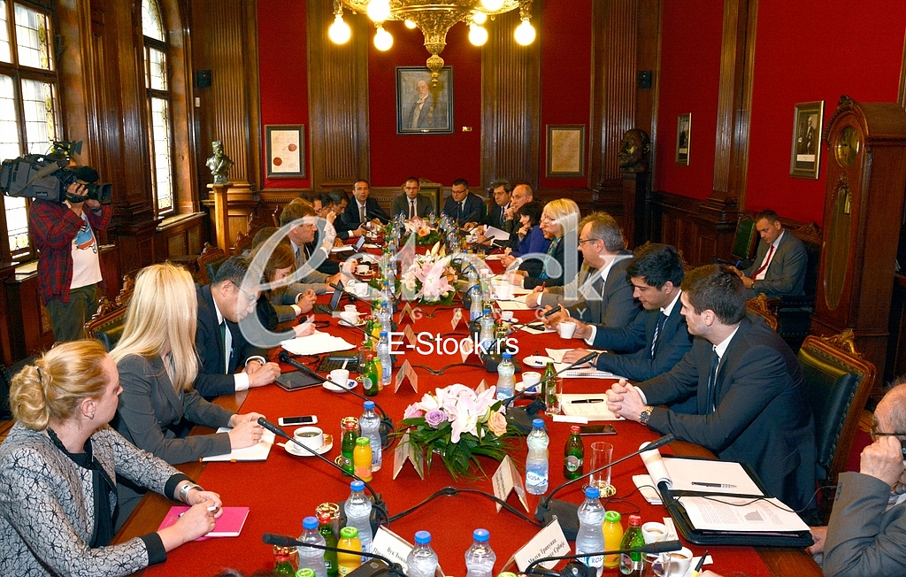 first official meeting International Monetary Fund with Serbia in the building of the National Bank of Serbia