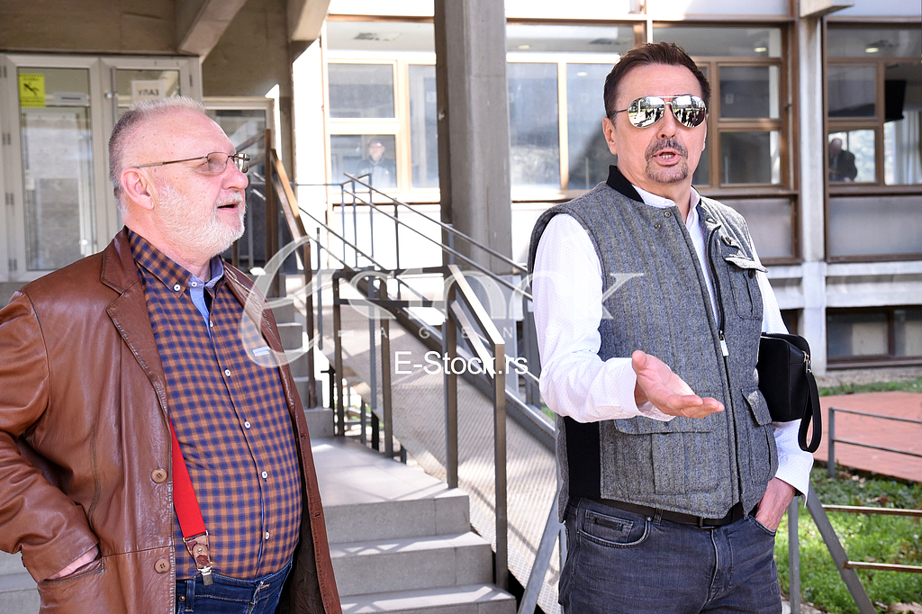  Dragan Kojic Keba came to the hearing at the Third Basic Prosecutor's Office where he was interrogated for having overturned a girl on a pedestrian crossing.