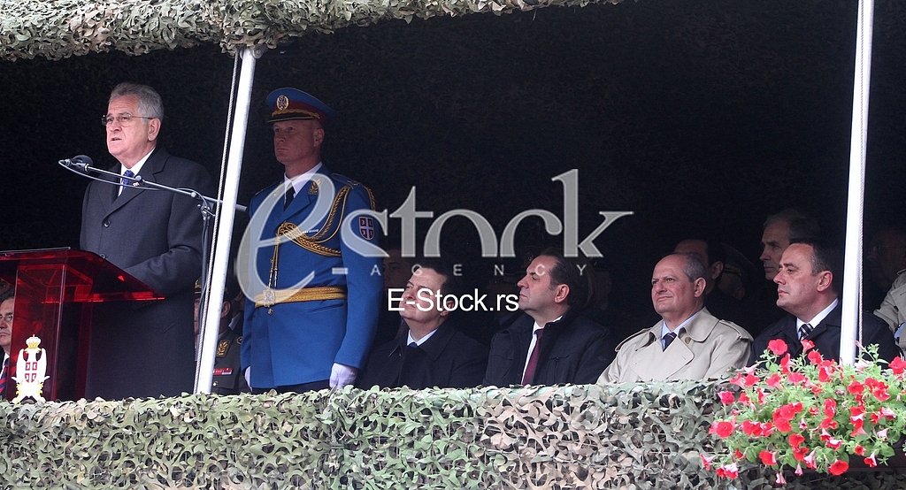 Parade of Serbia army