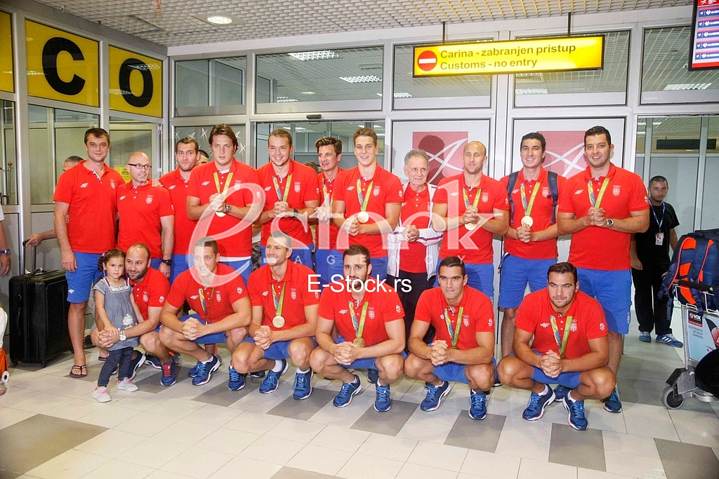 Serbia,Belgrade 23.08.2016. Serbian olimpic team on airport Nikola Tesla 