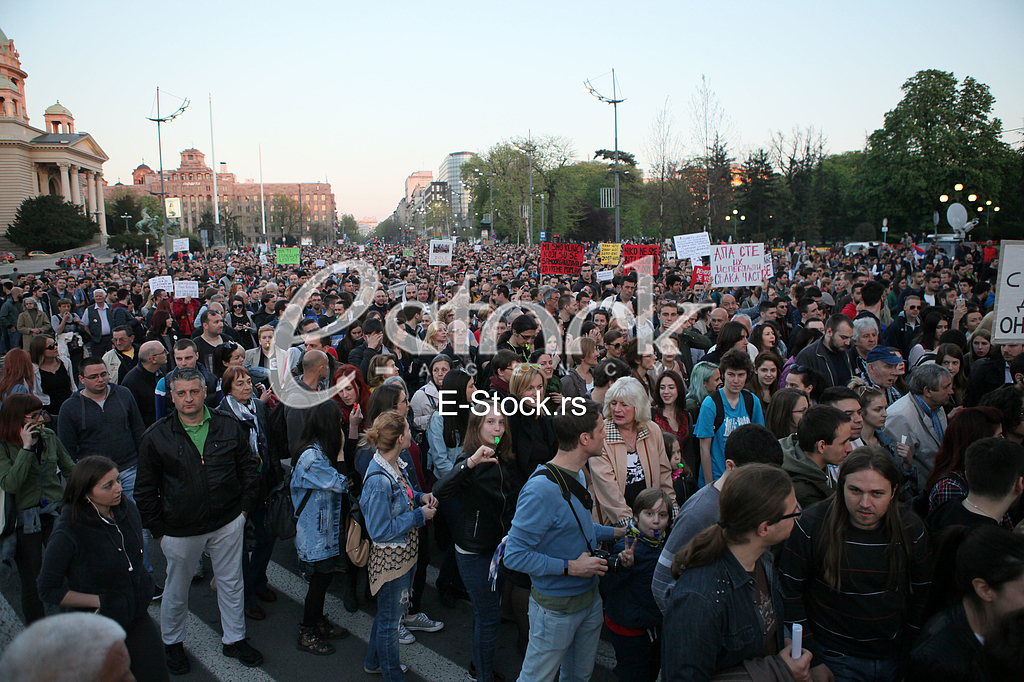 Demonstration for the Presidential elections Aleksandar Vucic