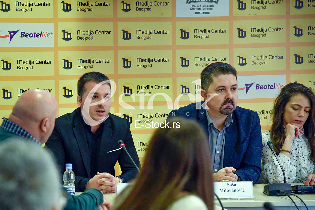 Press conference for the verbal accusation of the journalist of Serbian Telegraph, Ivana Zigic, by actor Sergej Trifunovic