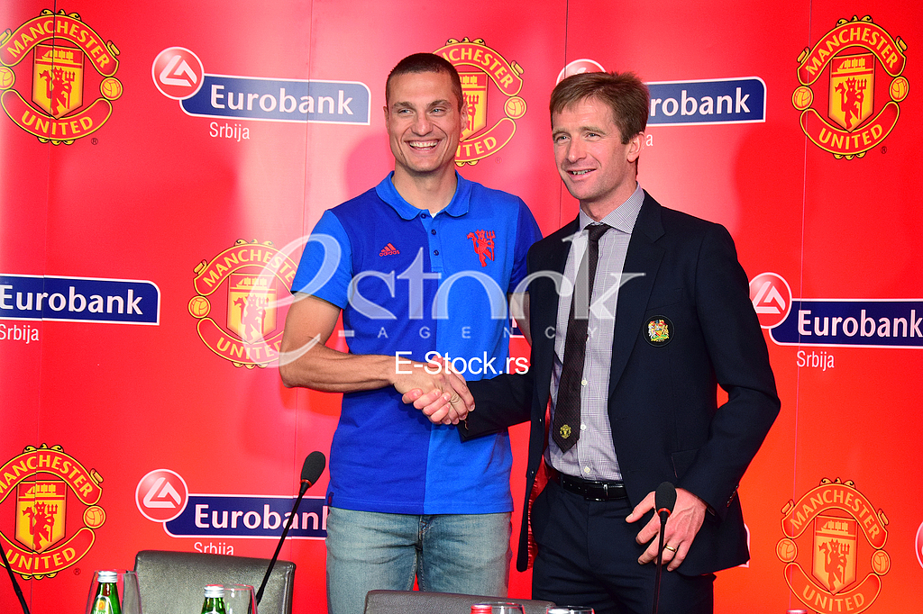 press conference at the restaurant Novak, The extension of cooperation between Eurobank Serbia and Manchester United FC, Nemanja Vidic