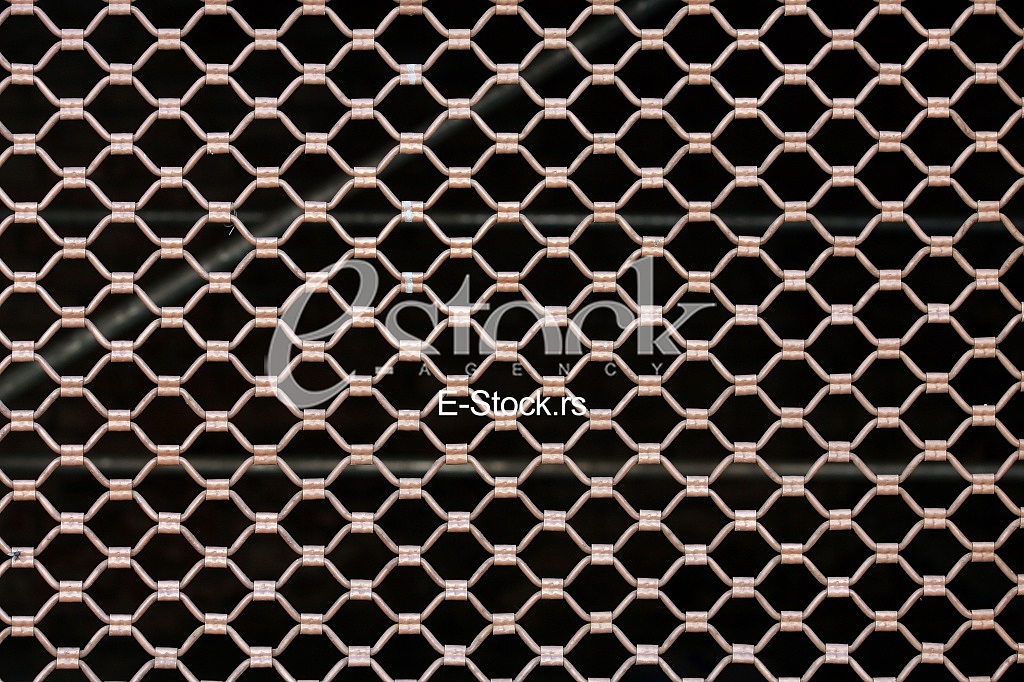 metallic security net with black background