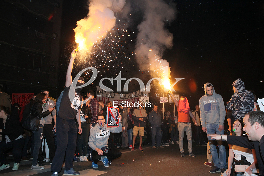 Demonstration for the Presidential elections Aleksandar Vucic