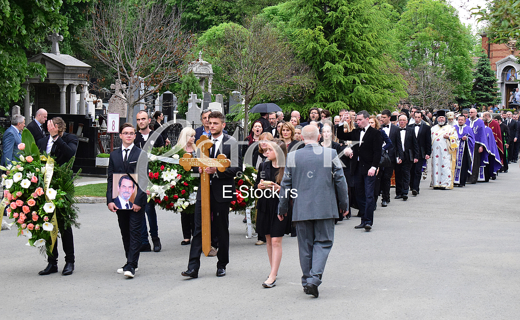 Sreten Karic funeral at New cemetery in Belgrade