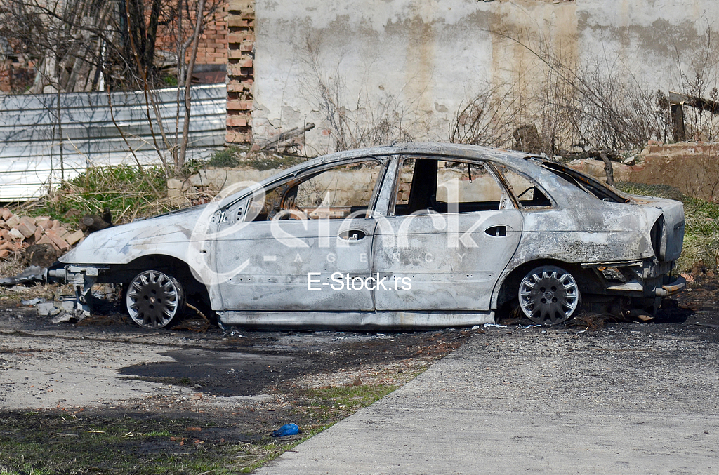 The burning car from Vinci