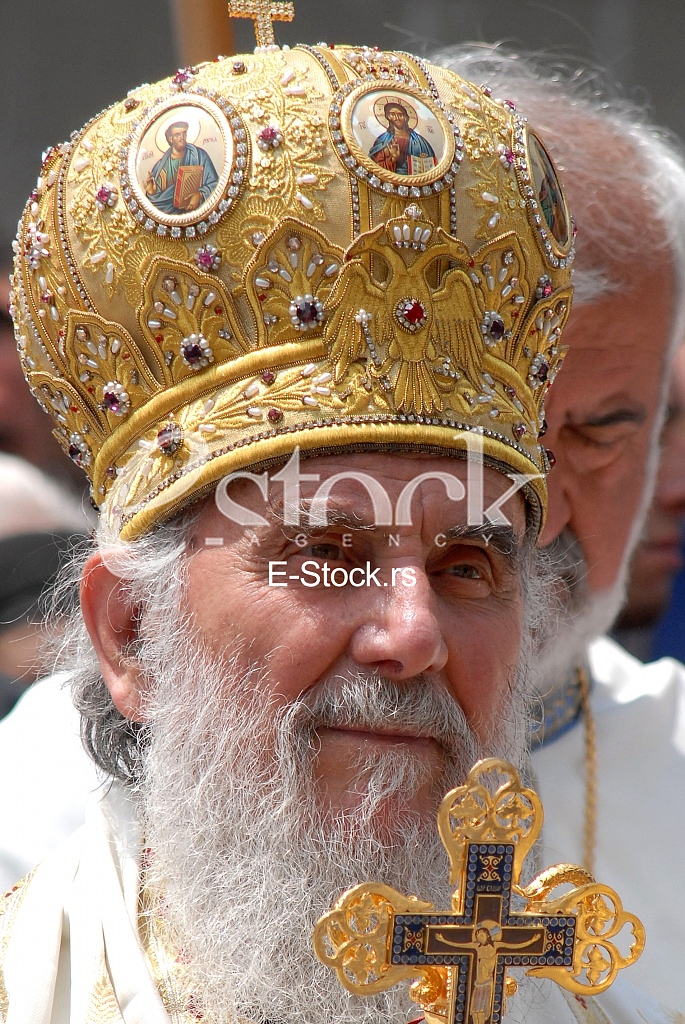 Serbian patriarch Irinej.