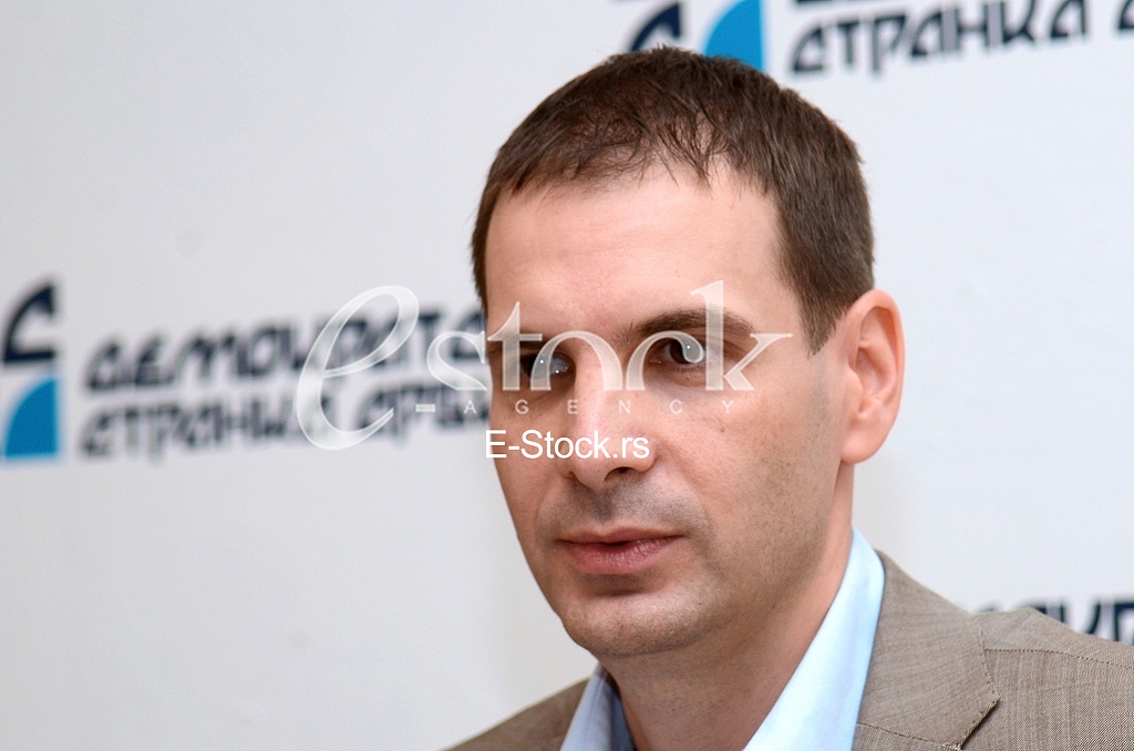Press conference in Democratic Party of Serbia