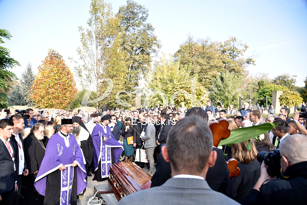 The funeral of actress Milena Dravic
