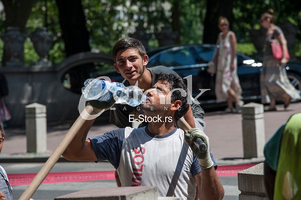 Summer heat on Belgrade streets