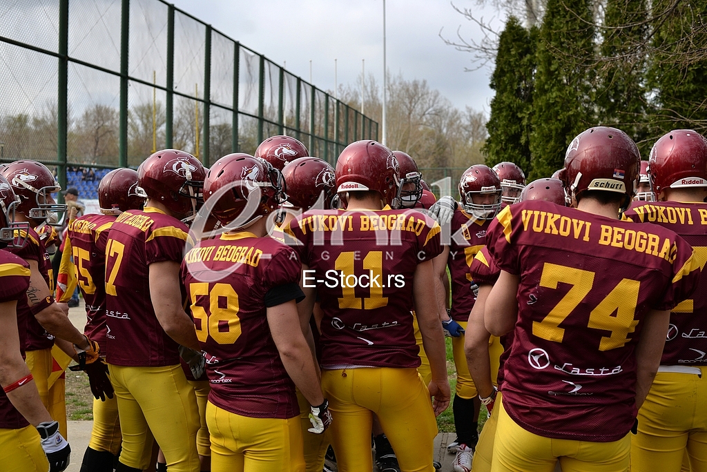 Derby between SBB Vukovi Beograd and Wild Boars Kragujevac