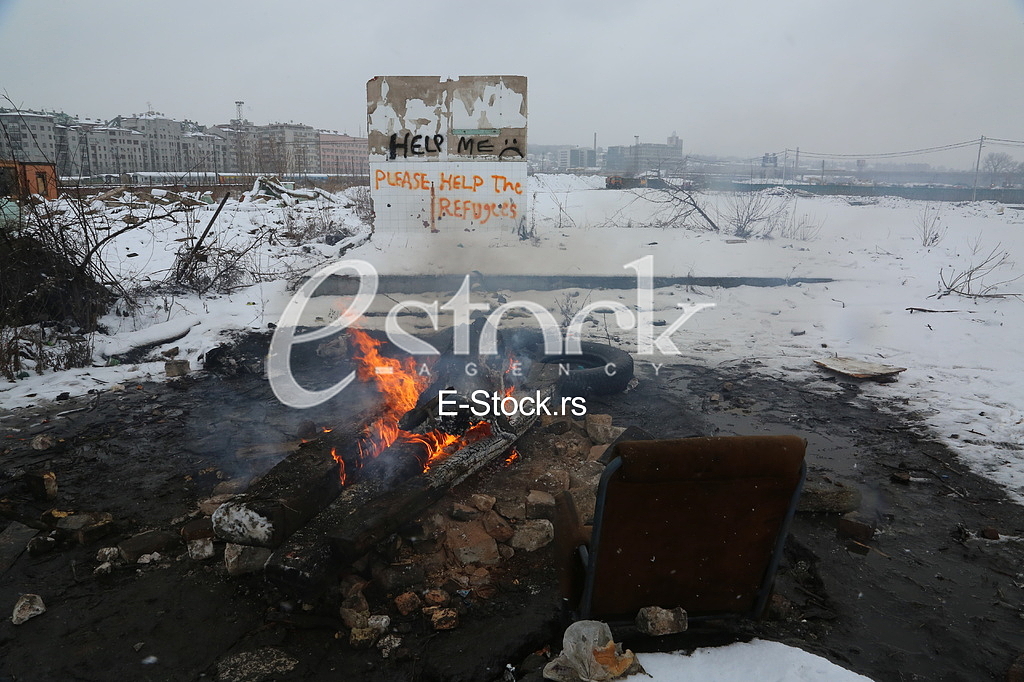 Refugees in Serbia during the winter