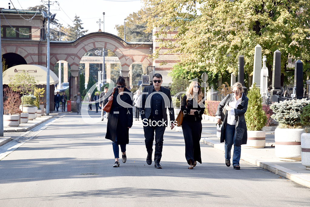 The funeral of actress Milena Dravic