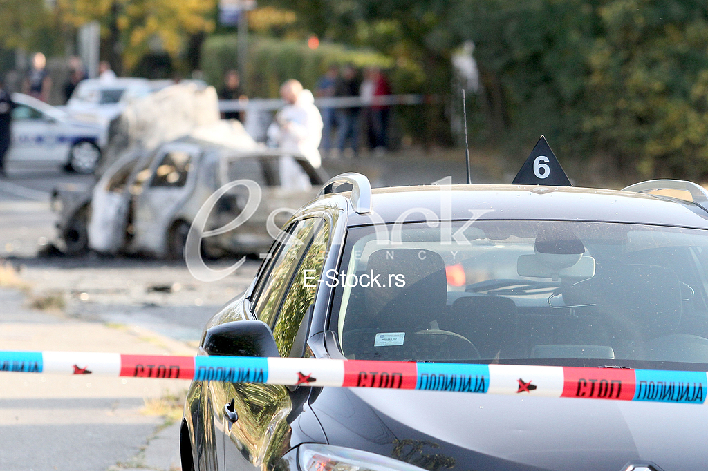 An explosion of a car in Vozdovac