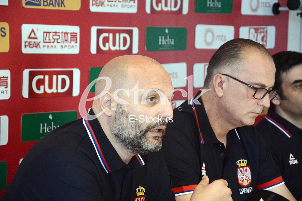 Aleksandar Djordjevic selector and coach of basketball team of Serbia at a press conference at the Basketball Federation of Serbia, Belgrade