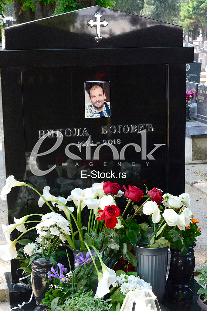 Novo groblje cemetery, grave of Nikola Bojovic