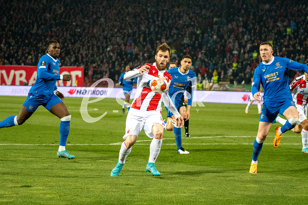 Fudbal: 1/8 finala Lige Evrope, Crvena zvezda - Glazgov Rendžers
