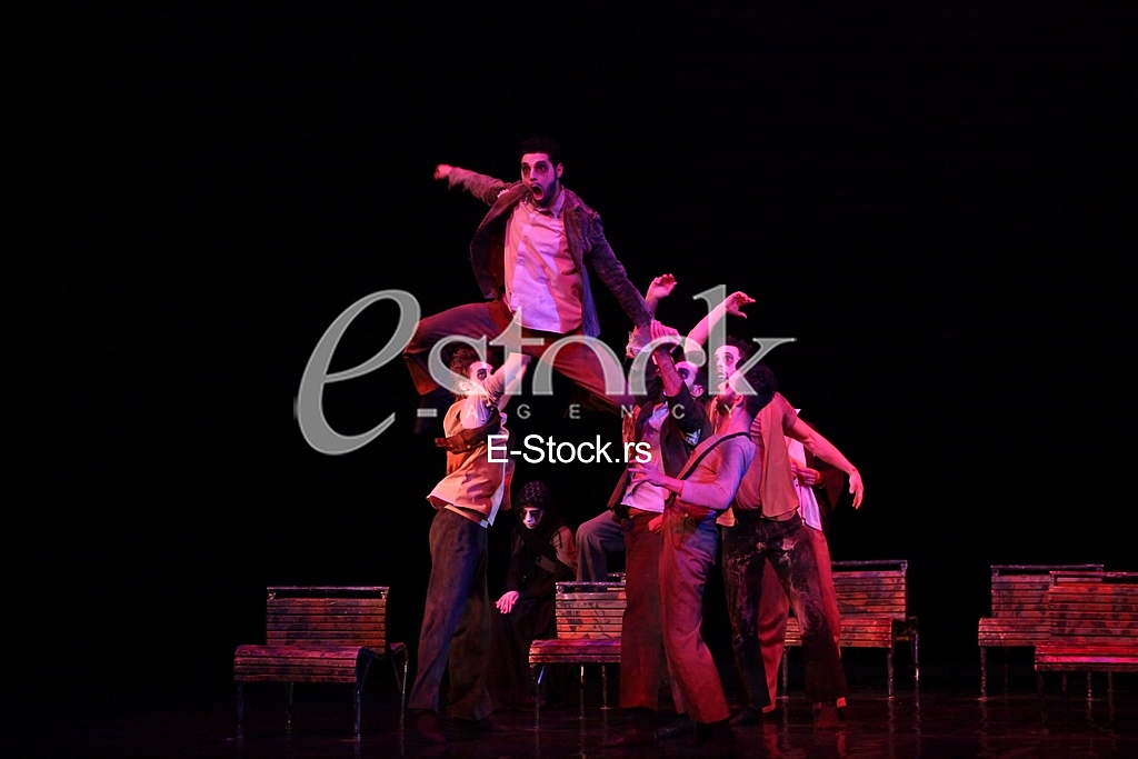 Ballet Who's singing there.ballet to the music by Vojislav Voki Kostic, DEDICATED TO THE ACTOR Dragan Nikolic.National Theatre.